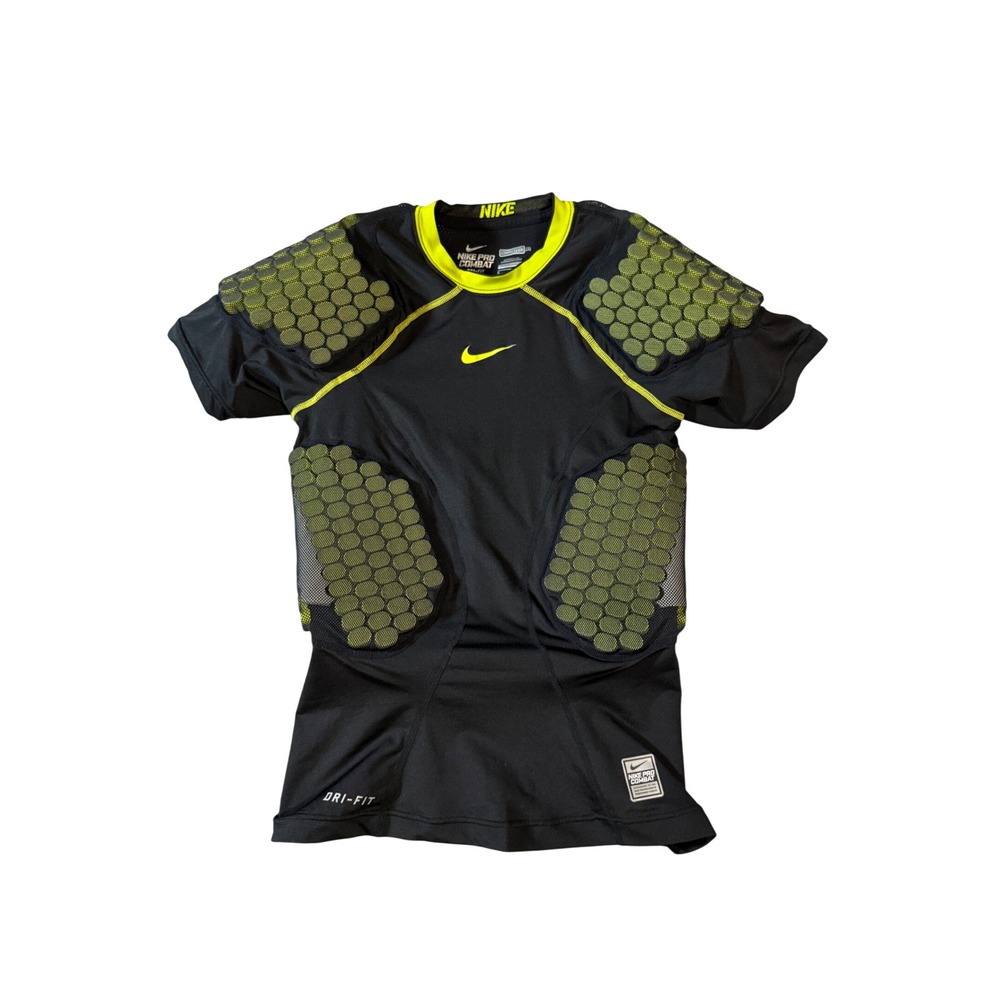 Nike Pro Combat Football‎ Compression Hyperstrong Padded Shirt Men Small Black